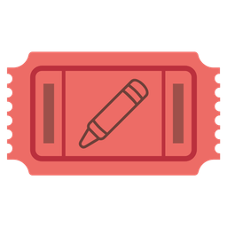 admission tickets and crayon