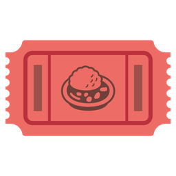 admission tickets and curry rice