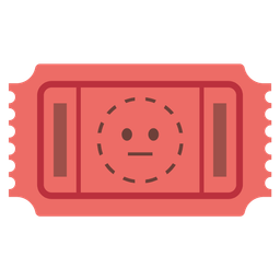 admission tickets and dotted line face