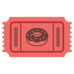admission tickets and doughnut