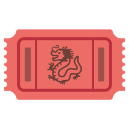admission tickets and dragon