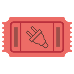 admission tickets and electric plug