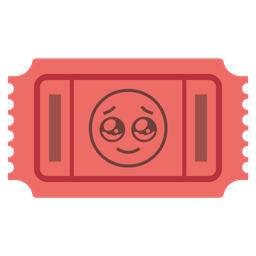 admission tickets and face holding back tears