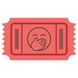 Admission tickets and Face with hand over mouth