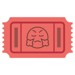 Admission tickets and Face with steam from nose