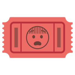 admission tickets and fearful face