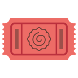 admission tickets and fish cake with swirl