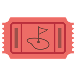 admission tickets and flag in hole