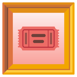 admission tickets and framed picture