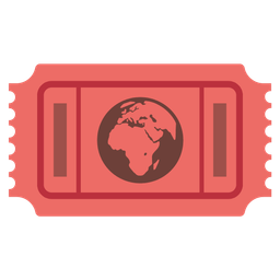 admission tickets and globe showing Europe-Africa