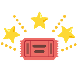 admission tickets and glowing star