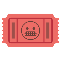 admission tickets and grimacing face