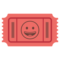 Admission tickets and Grinning face