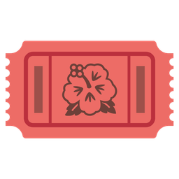 admission tickets and hibiscus