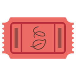 admission tickets and leaf fluttering in wind