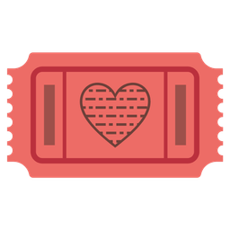 admission tickets and light blue heart