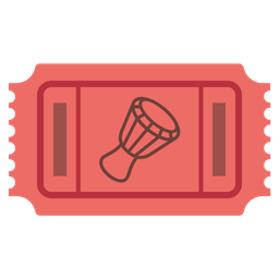 admission tickets and long drum