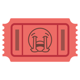 admission tickets and loudly crying face