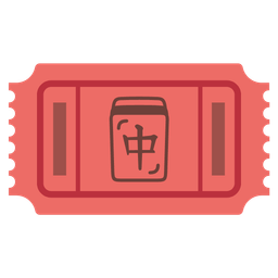 admission tickets and mahjong red dragon