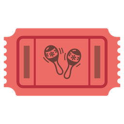 admission tickets and maracas