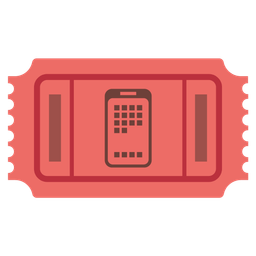 admission tickets and mobile phone