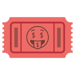 Admission tickets and Money-mouth face