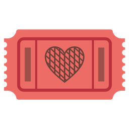 admission tickets and orange heart