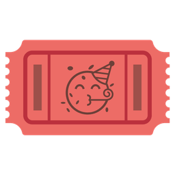 admission tickets and partying face