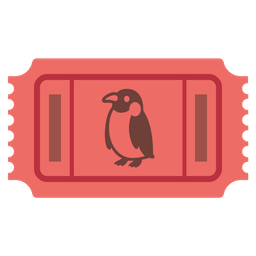 admission tickets and penguin