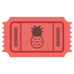 admission tickets and pineapple