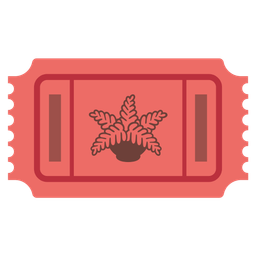 admission tickets and potted plant