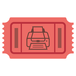 admission tickets and printer