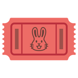 admission tickets and rabbit face