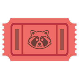 admission tickets and raccoon