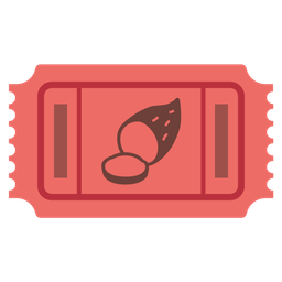 admission tickets and roasted sweet potato