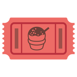 admission tickets and shaved ice