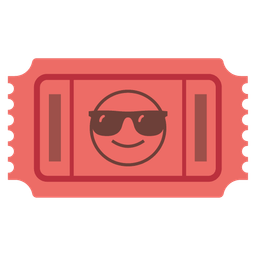 admission tickets and smiling face with sunglasses