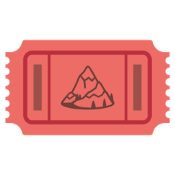admission tickets and snow-capped mountain