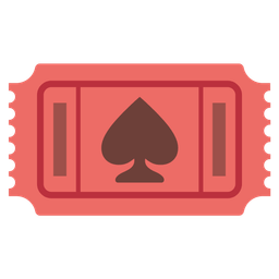 admission tickets and spade suit