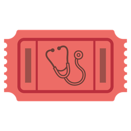 admission tickets and stethoscope