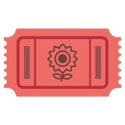 admission tickets and sunflower