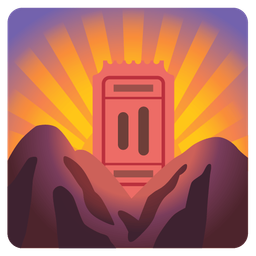 admission tickets and sunrise over mountains