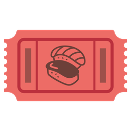 admission tickets and sushi