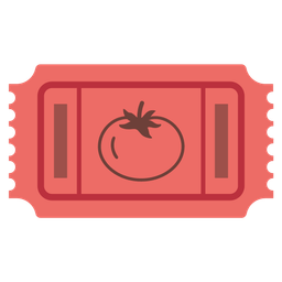 admission tickets and tomato