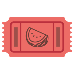 admission tickets and watermelon