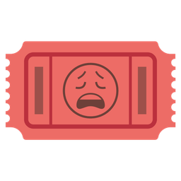 admission tickets and weary face