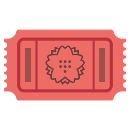 admission tickets and white flower