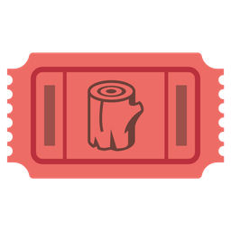 admission tickets and wood