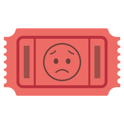 Admission tickets and Worried face