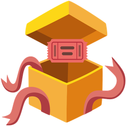 admission tickets and wrapped gift